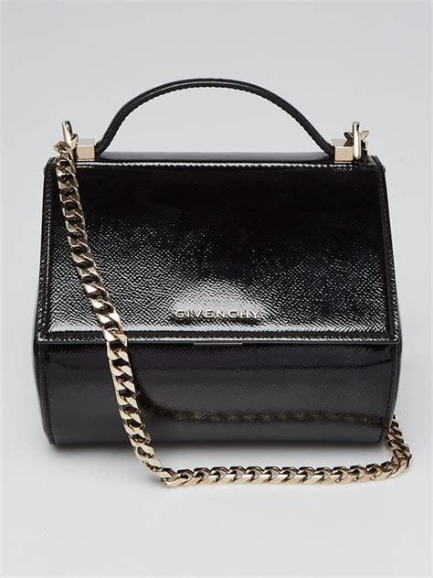 givenchy patent leather pandora|Small Pandora bag in grained leather .